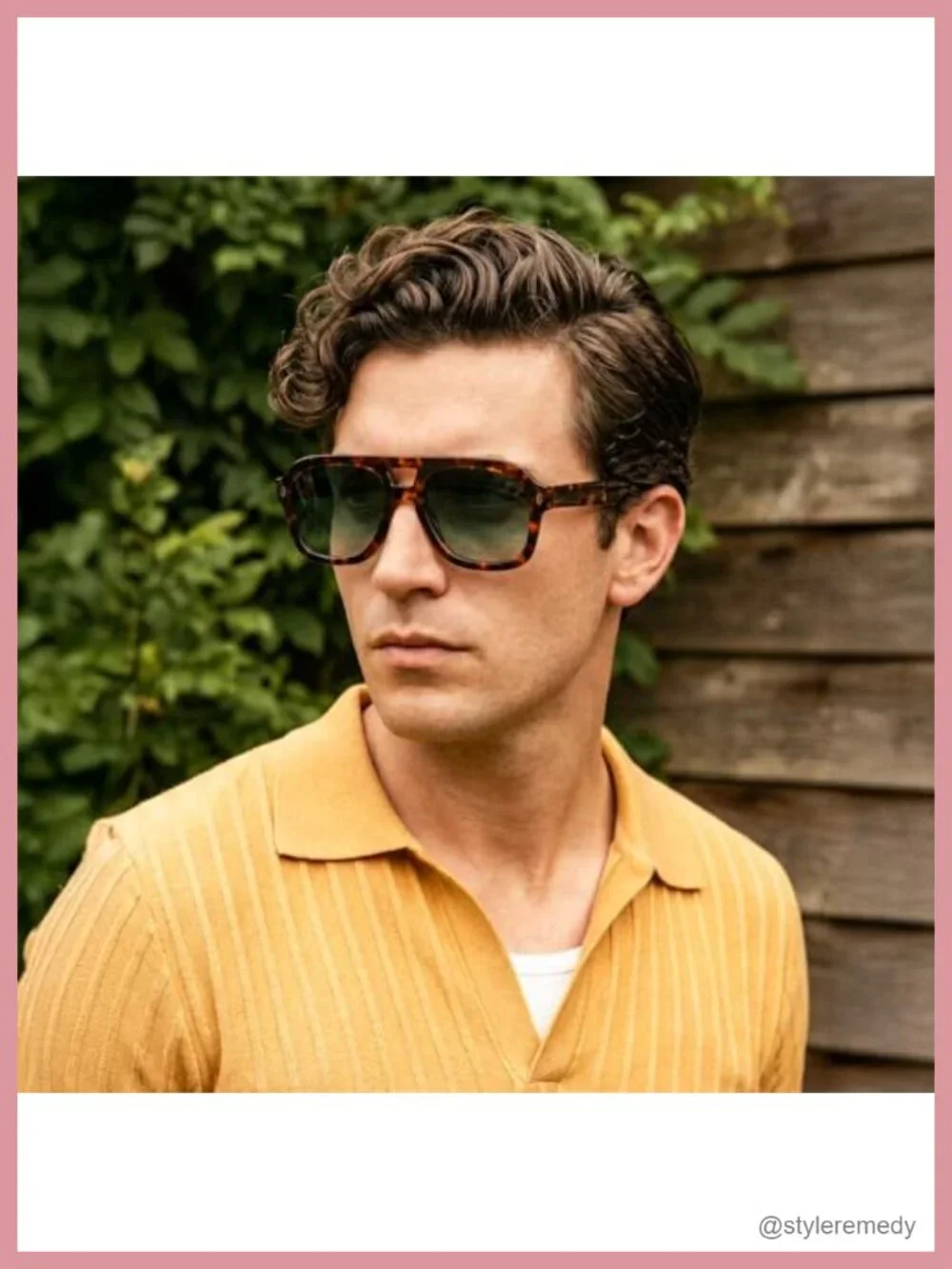 Retro Thick Aviator Sunglasses Oversized Square Pilot Chunky UV Protection